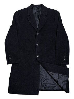 Hickey Freeman Cashmere Blend PeaCoat Luxury Winter Business Casual Mens 2XL 48R